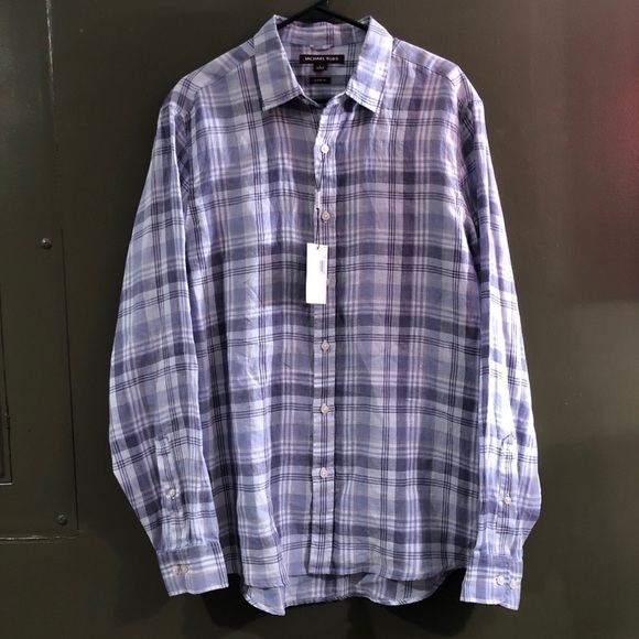 🆕Michael Kors Mens Button Down Shirt Size Large - Picture 2 of 7